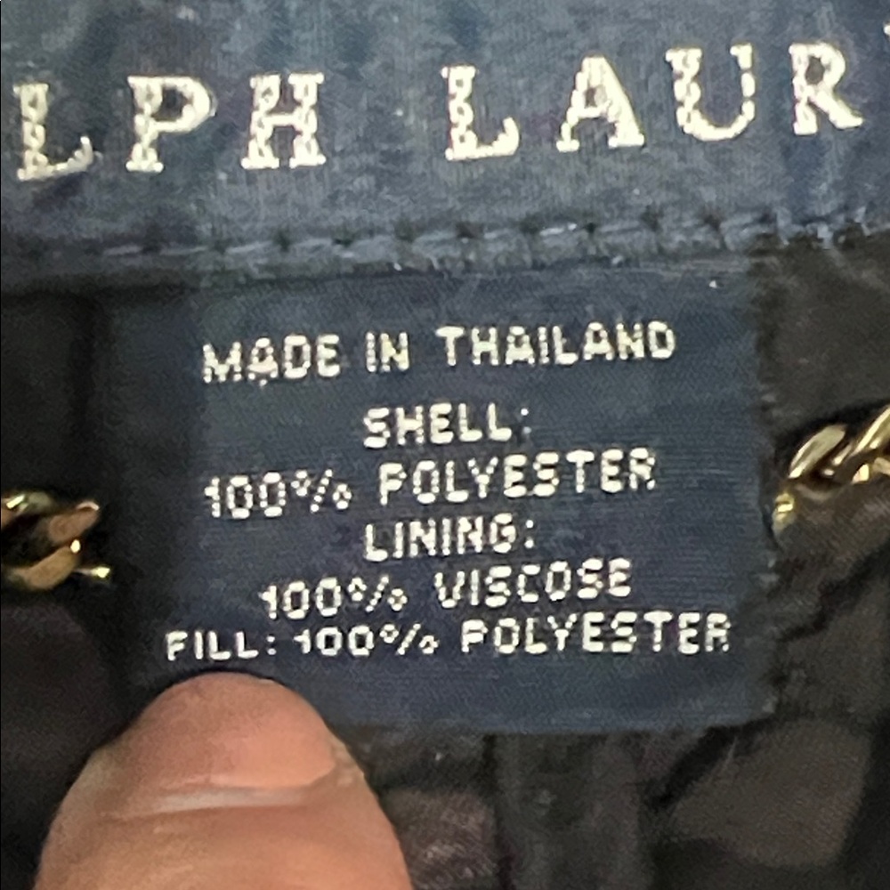π€Ralph Lauren Black Quilted Button-Up Jacket β Size S π€ - Picture 4 of 11